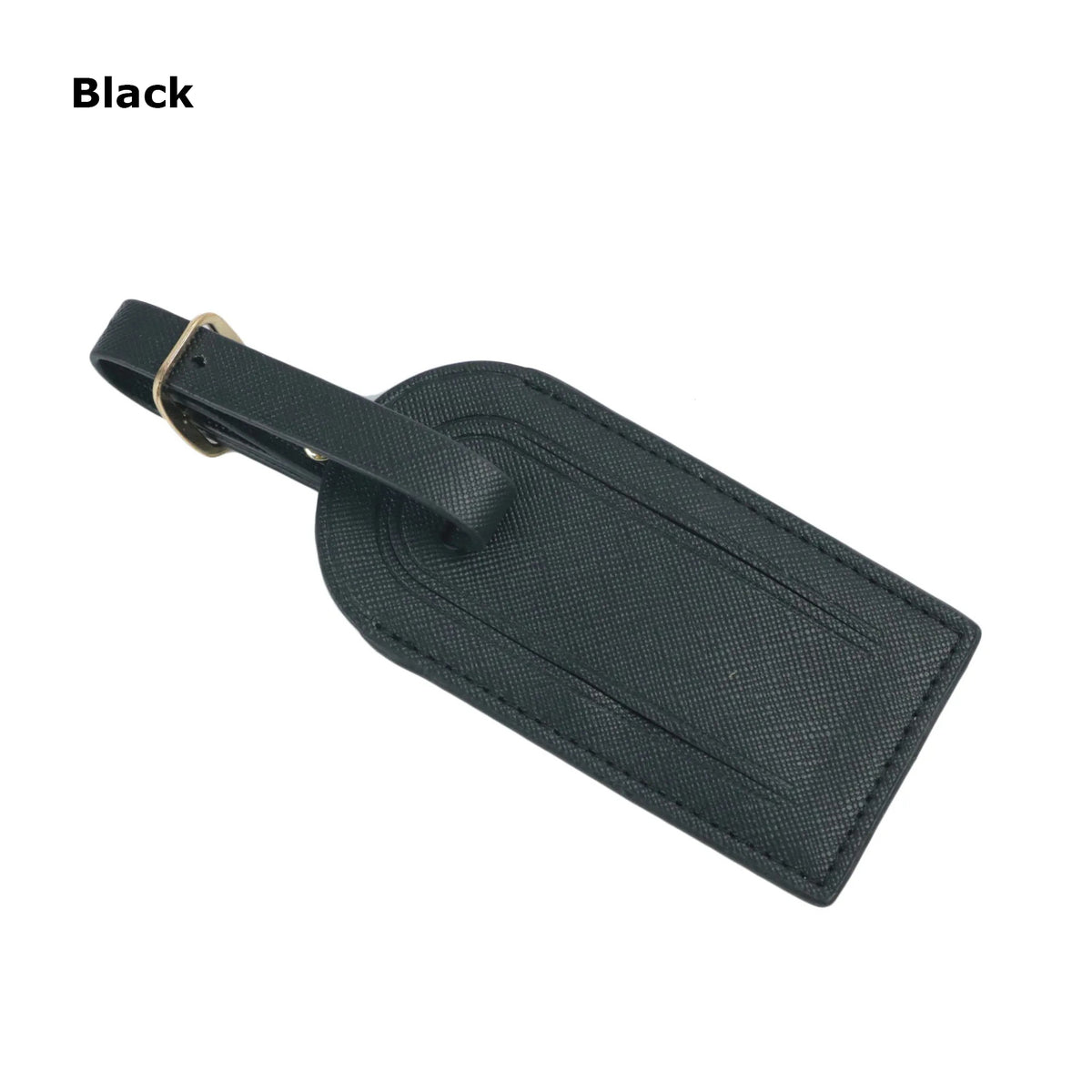 Mini Rectangular Shape PU Leather Luggage Personalizable Travel ID Tag For Travel Business Trip