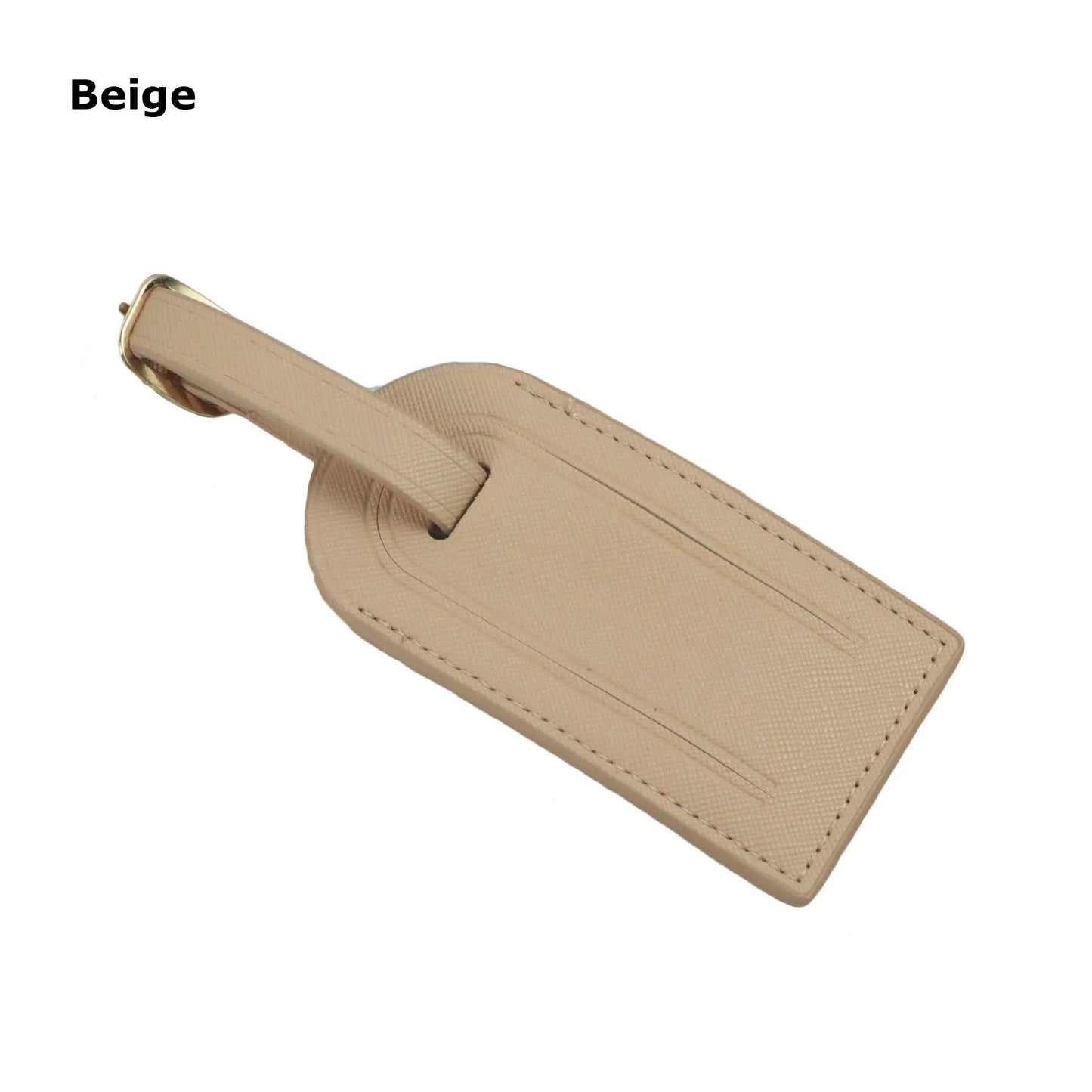 Mini Rectangular Shape PU Leather Luggage Personalizable Travel ID Tag For Travel Business Trip