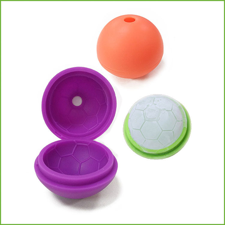 Single Sports Ball Ice Cube Molds Soccer Shaped Silicone Ice Ball Mold
