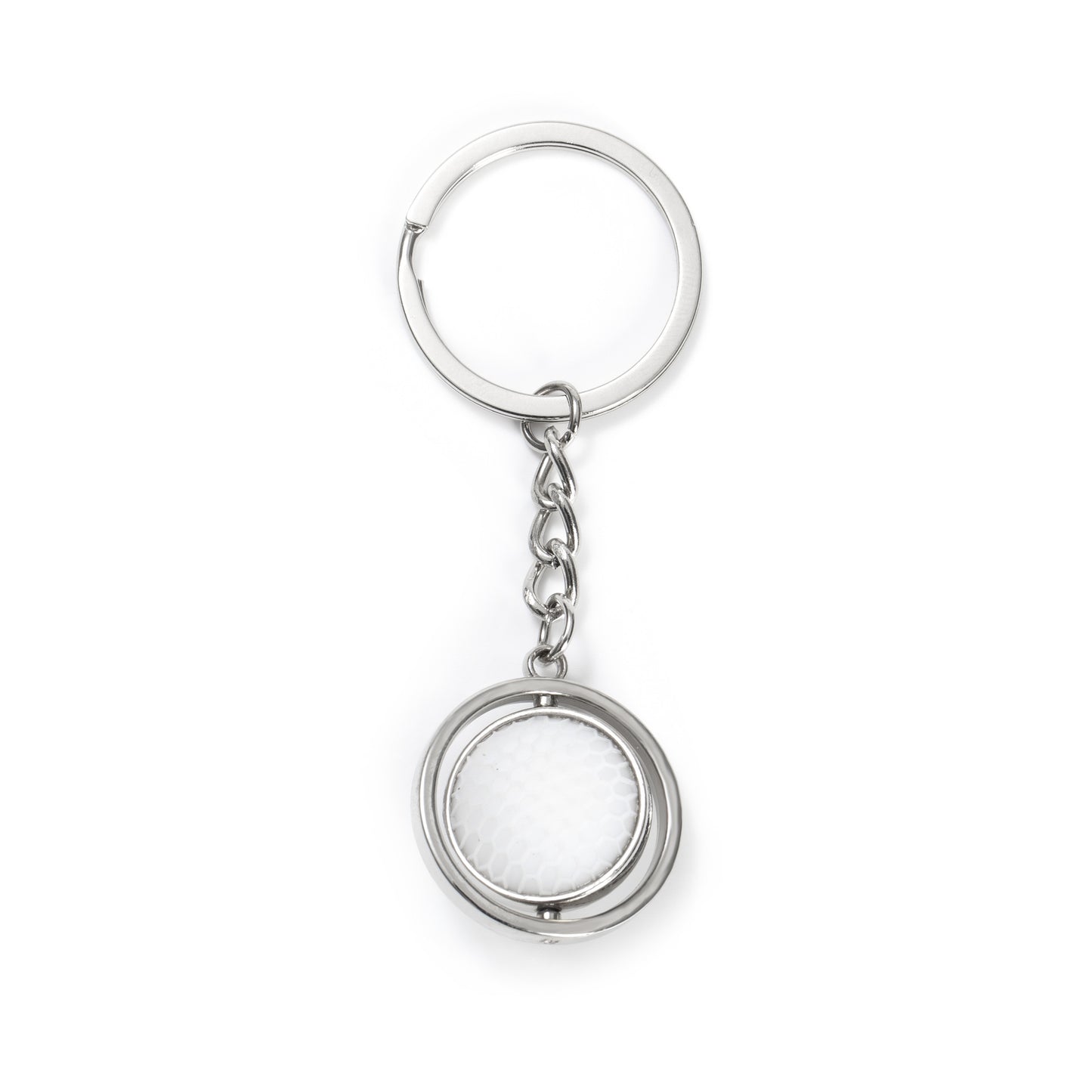 Rotatable Sports Ball Shaped Keychain