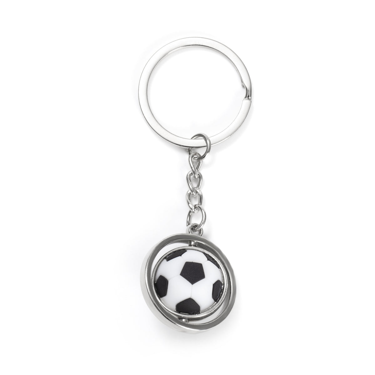 Rotatable Sports Ball Shaped Keychain