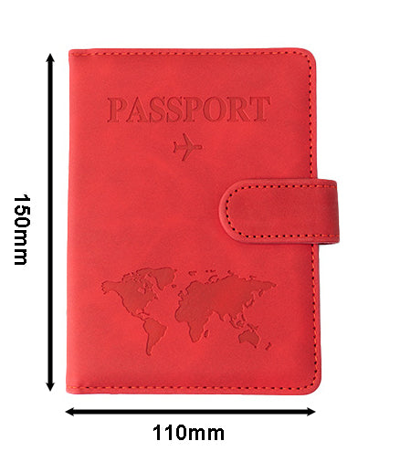 PU Leather RFID Blocking Passport Holder Passport Cover for Business Trip Travel Wallet
