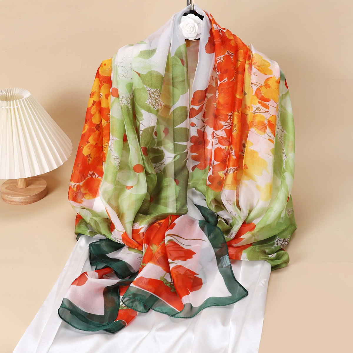 28x20" Satin chiffon silk scarf Rectangular Scarf Neck Scarf Hair Scarves