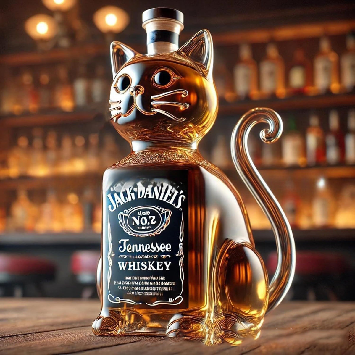 10 oz. Cat Glass Wine Decanter