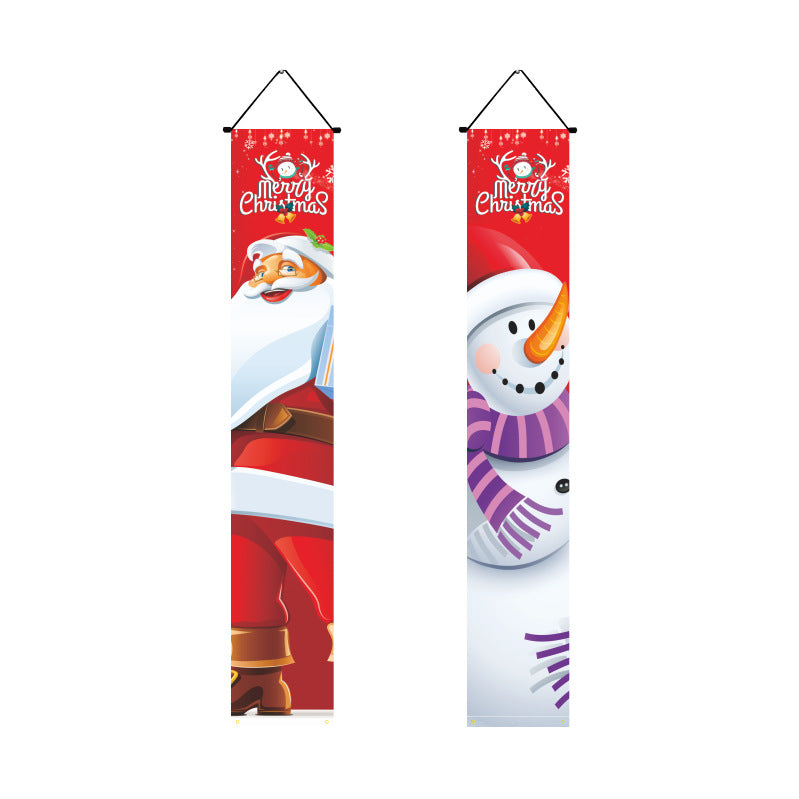 Full Custom Oxford cloth Christmas Couplet Christmas Porch Banner