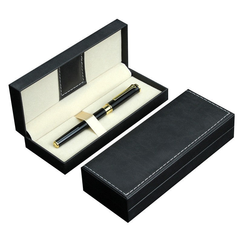 Luxury Gel Ink Pen Brass Pen Cap W/ PU Gift box