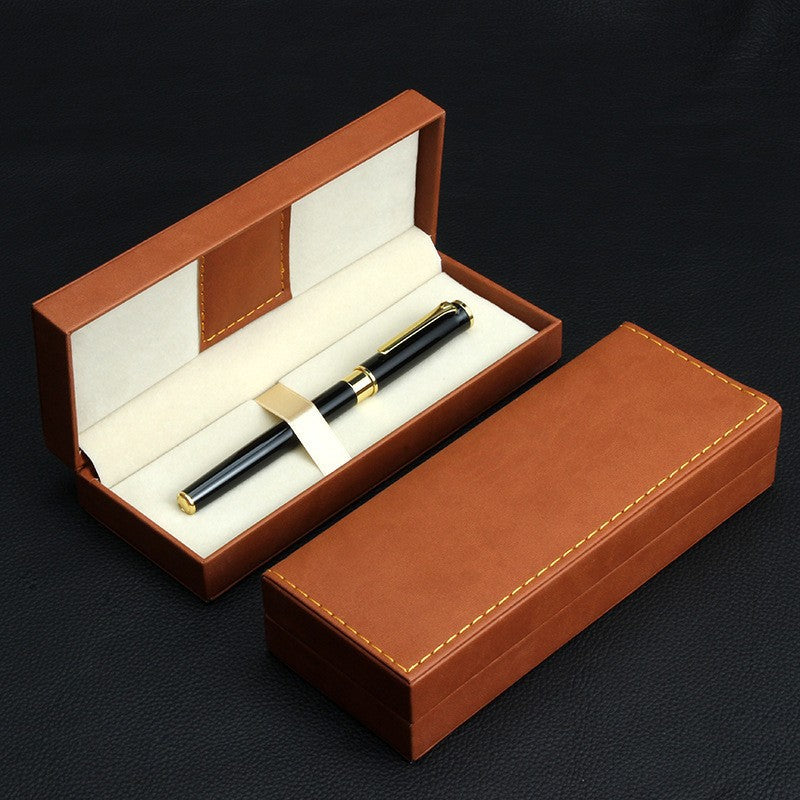 Luxury Gel Ink Pen Brass Pen Cap W/ PU Gift box