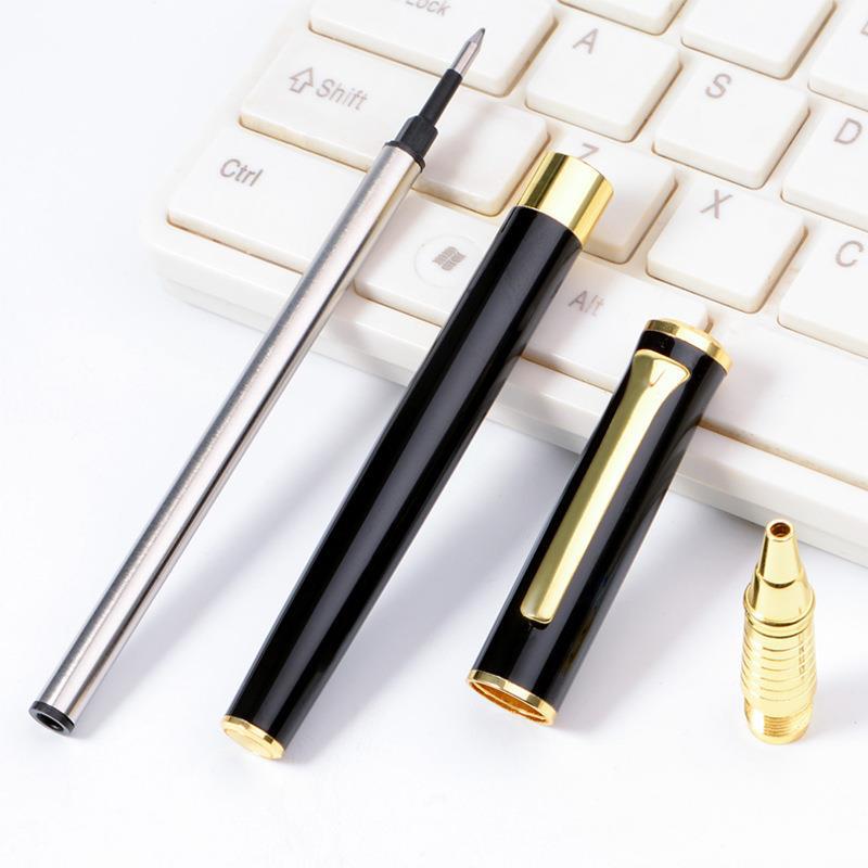 Luxury Gel Ink Pen Brass Pen Cap W/ PU Gift box