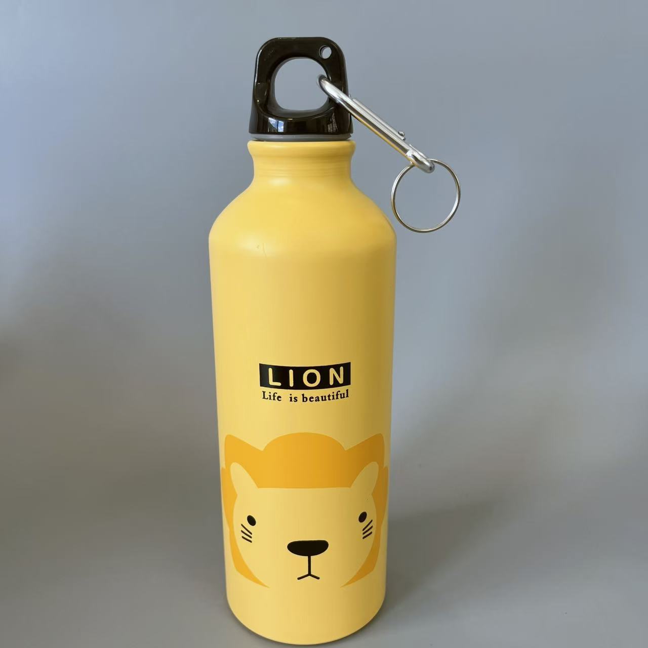 Custom 16 Oz. Aluminum Sports Bottle W/Carabiner & Twist Cap