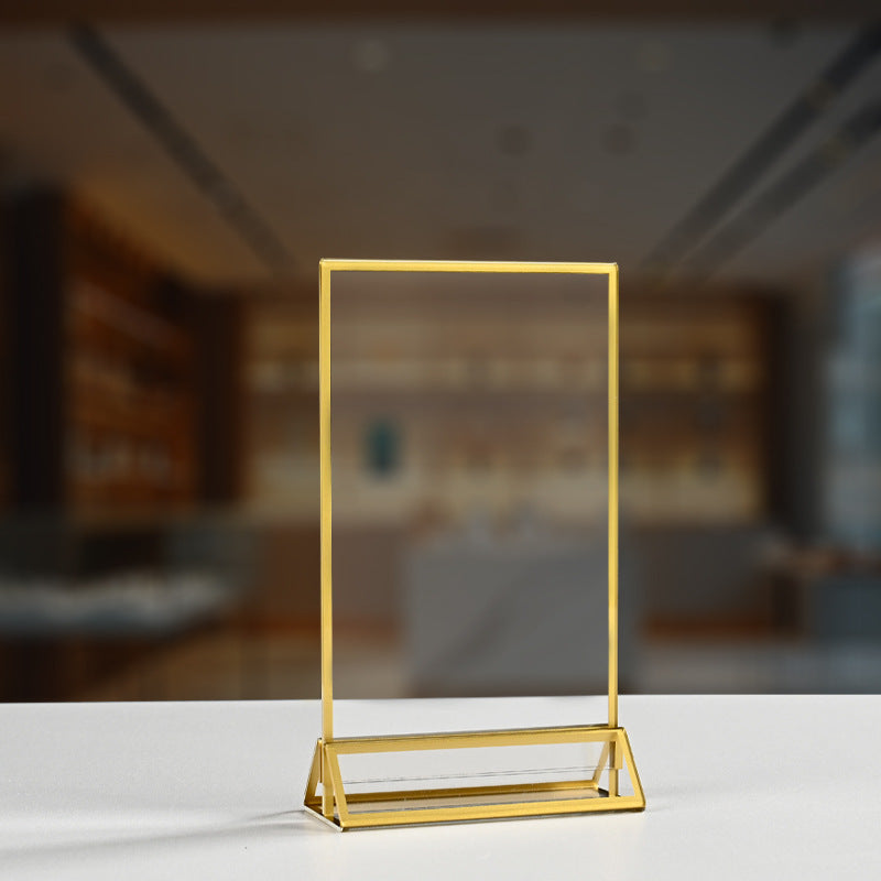 A6 Gold Edged Acrylic Display Stand