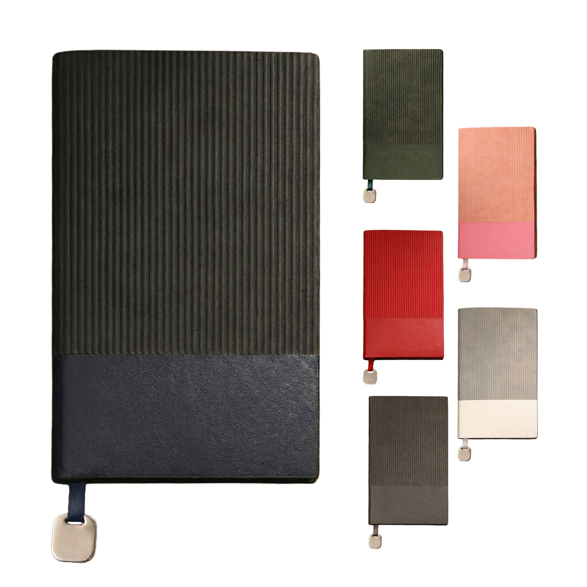 Slim A6 Pocket Notebook with Textured Cover(100 Sheets) - Portable Journal For Daily Notes