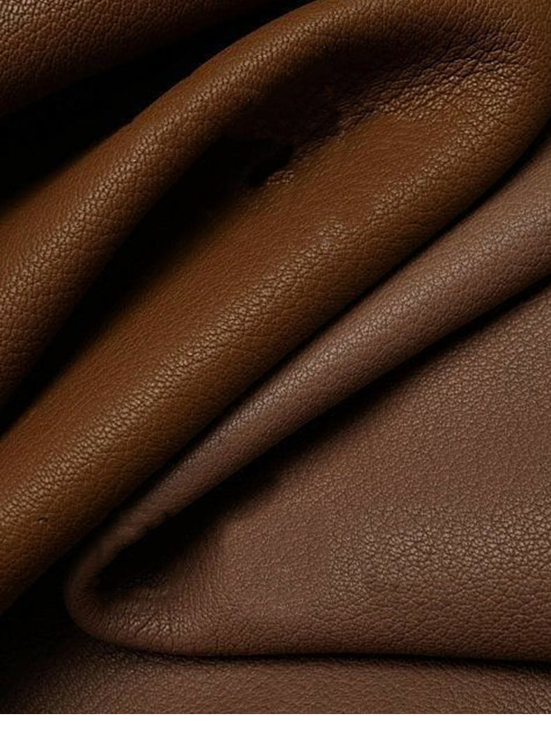 Men's Genuine Leather Sheepskin Winter Thermal Gloves with Plush Lining