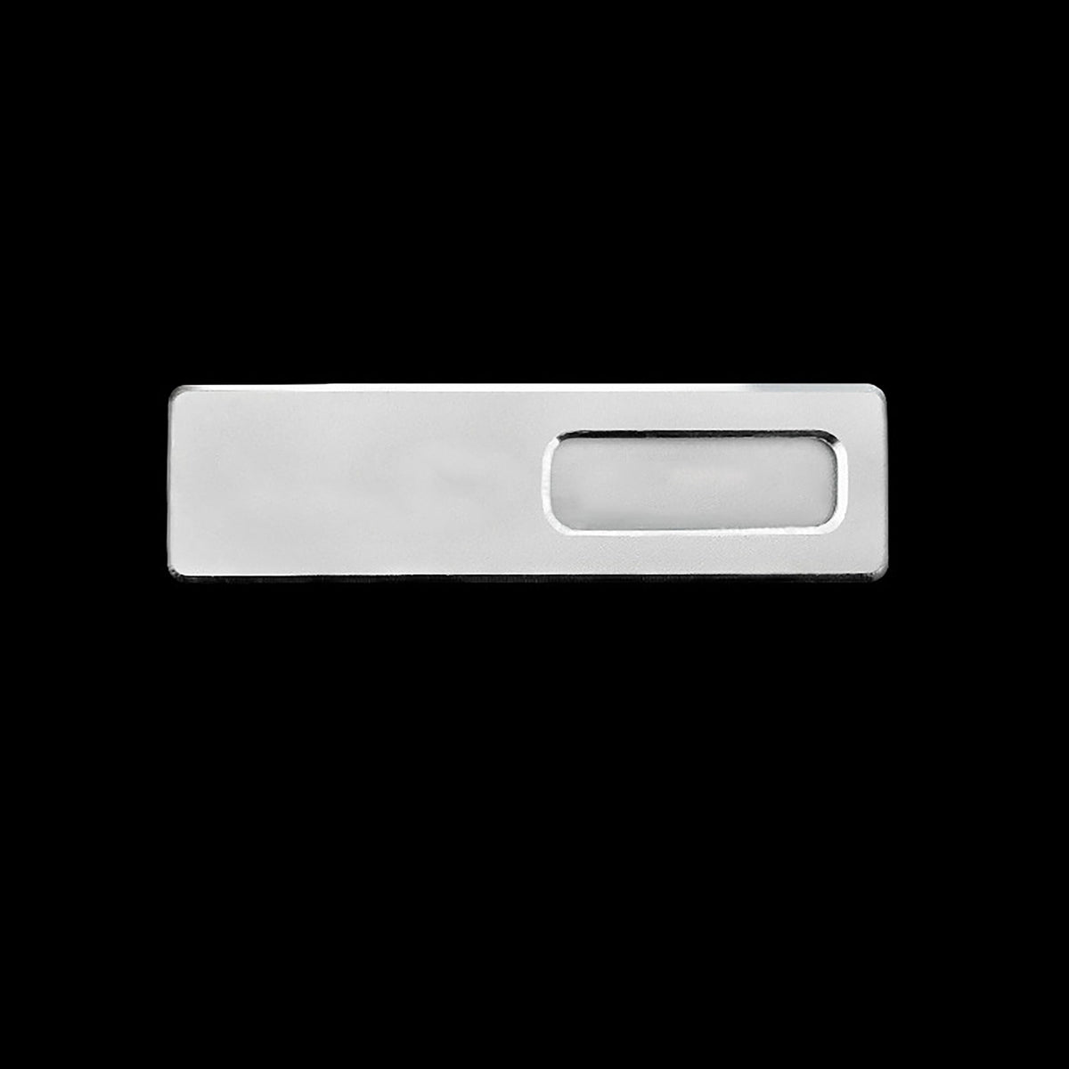 Professional Aluminum Alloy Name Tags Nameplate Badge with Safety Pin & Window #19