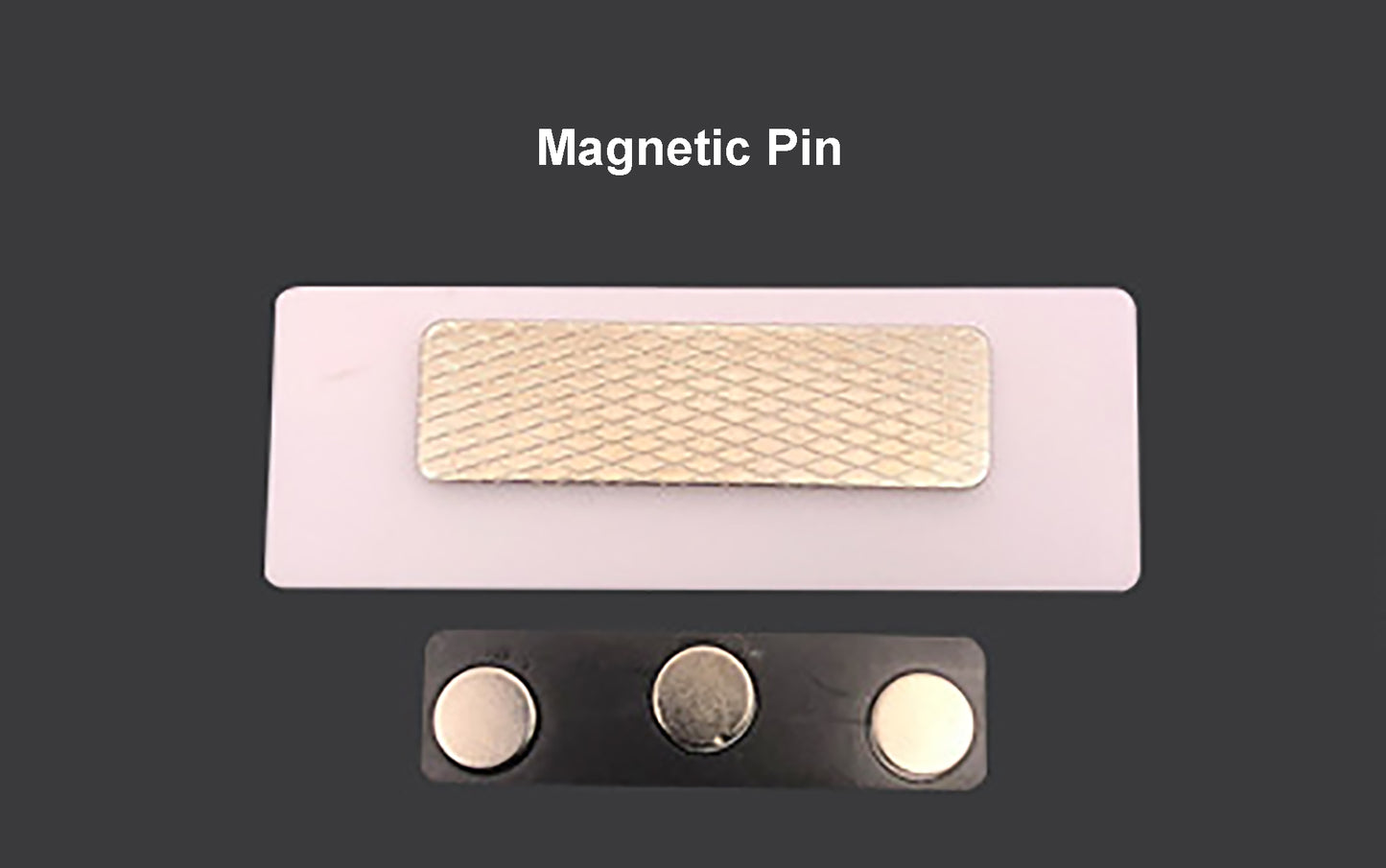 Professional Aluminum Alloy Name Tags Polished Nameplate Badge with Safety Magnetic Pin & Window #18