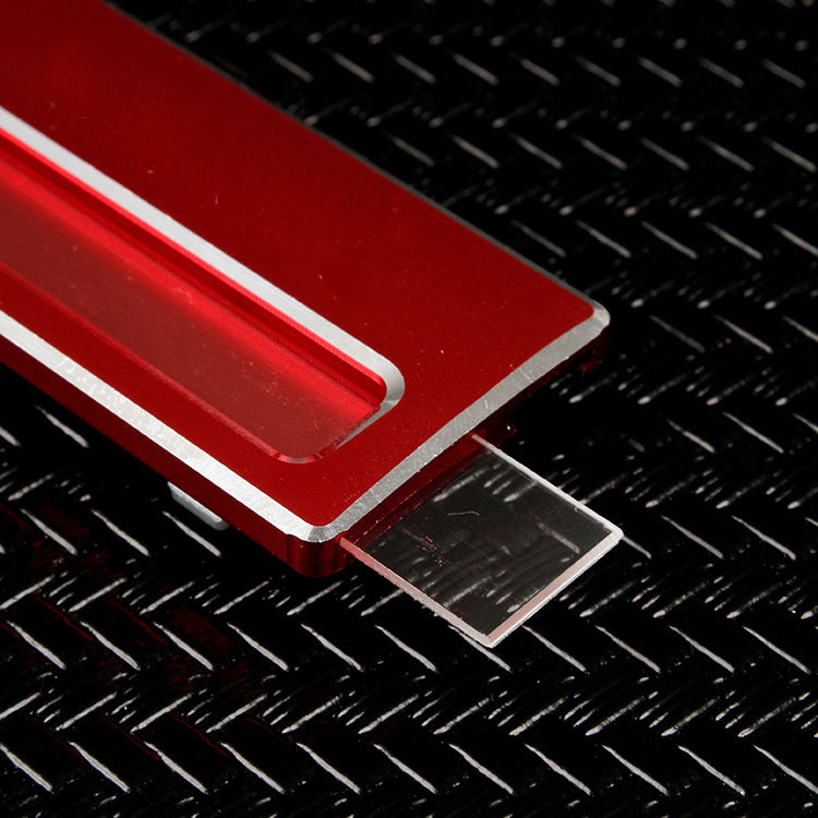 Professional Aluminum Alloy Name Tags Nameplate Badge with Safety Pin & Window #13
