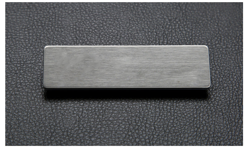 Professional Aluminum Alloy Name Tags Nameplate Badge with Safety Magnetic Pin #5