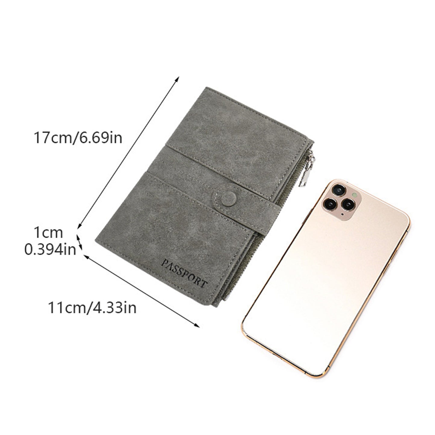 Multi Compartment Travel Wallet PU Leather RFID Passport Cover