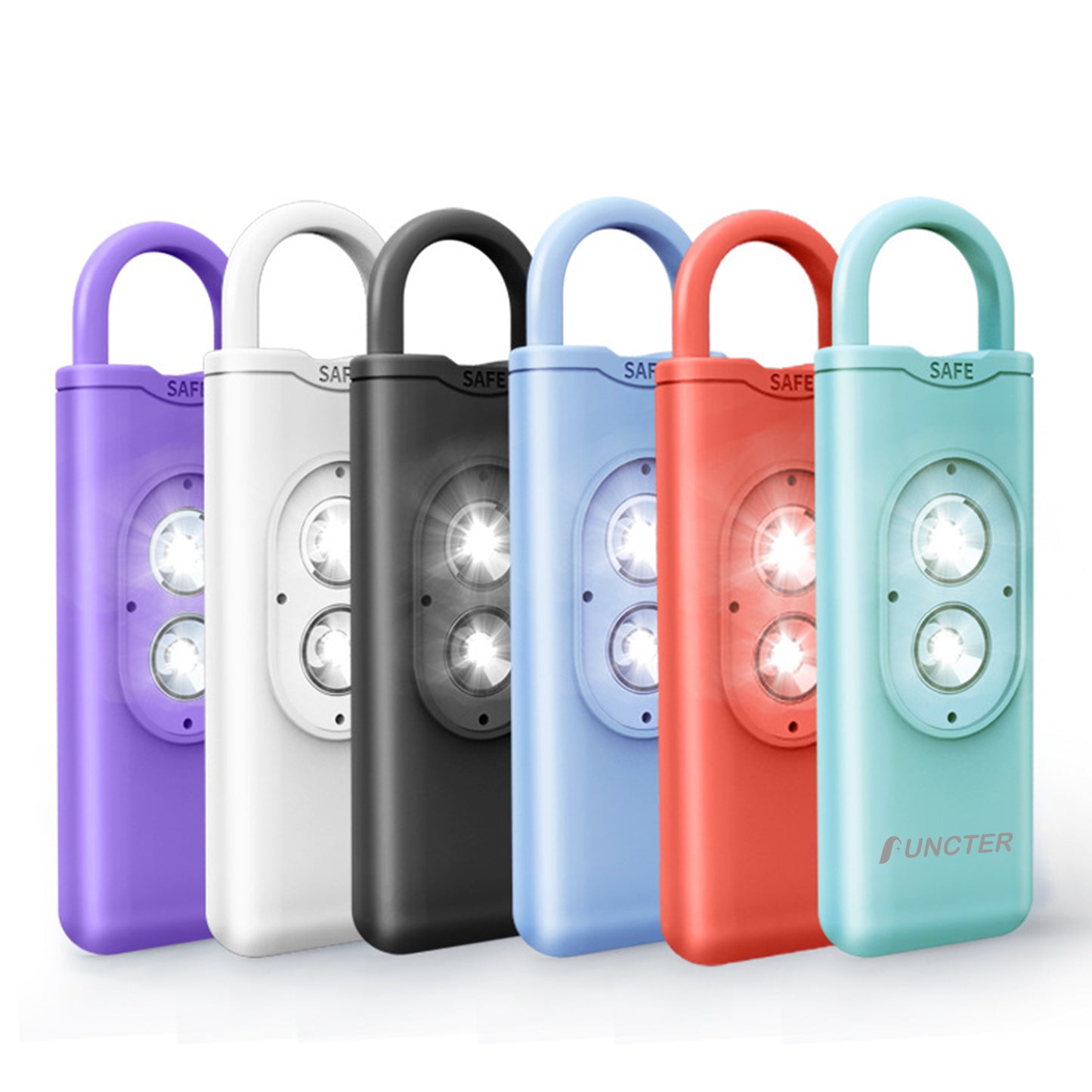 130dB Self Defense Keychain Alarm with SOS Strobe Light