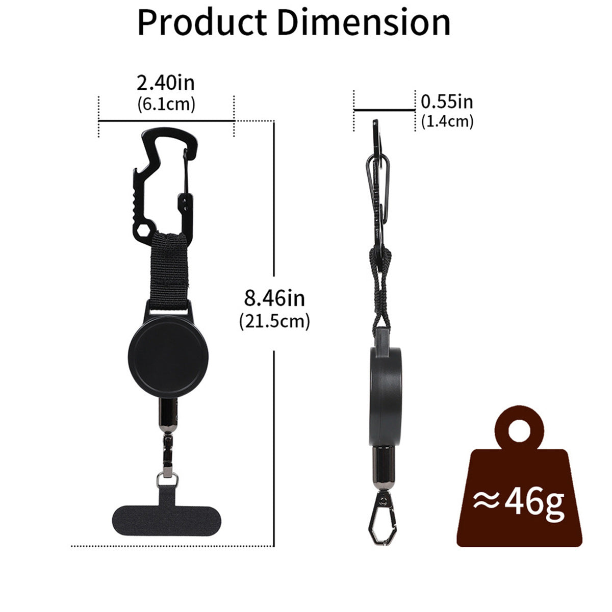 Anti-Drop Extendabl Phone Holder Clip For Trave and Hiking