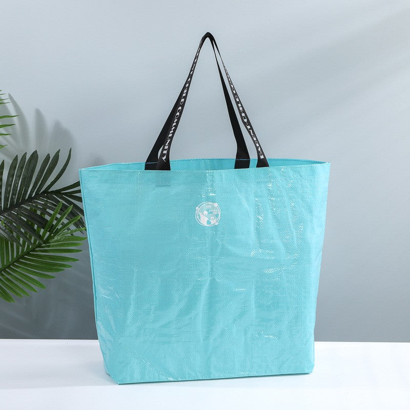 Promotional Custom Laminated Woven PP Shopping Tote Bag 16 x 10 x 4"