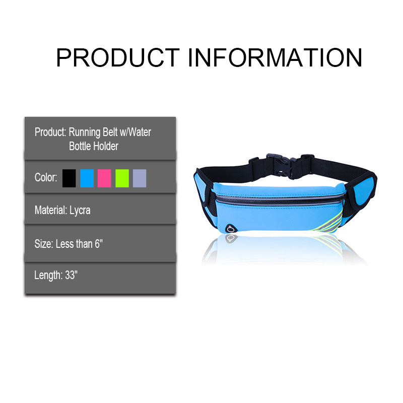 Running Belt Waist Pack w/Reflective Strips for Cell Phone