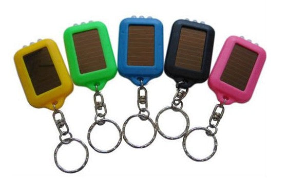 Solar Power LED Light Key Chain