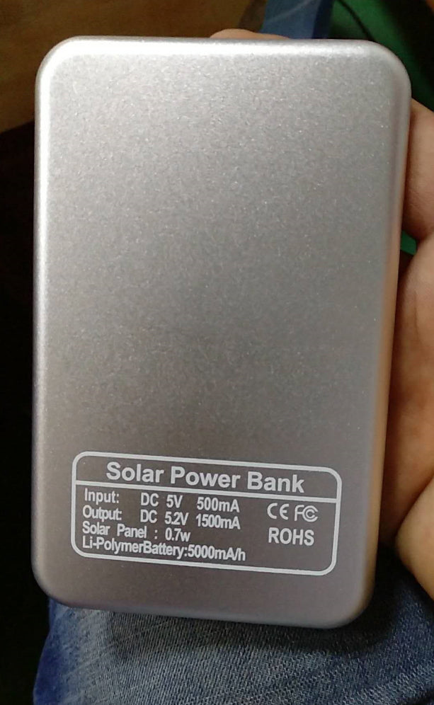 Outdoor Solar Power Bank 5000 mAh