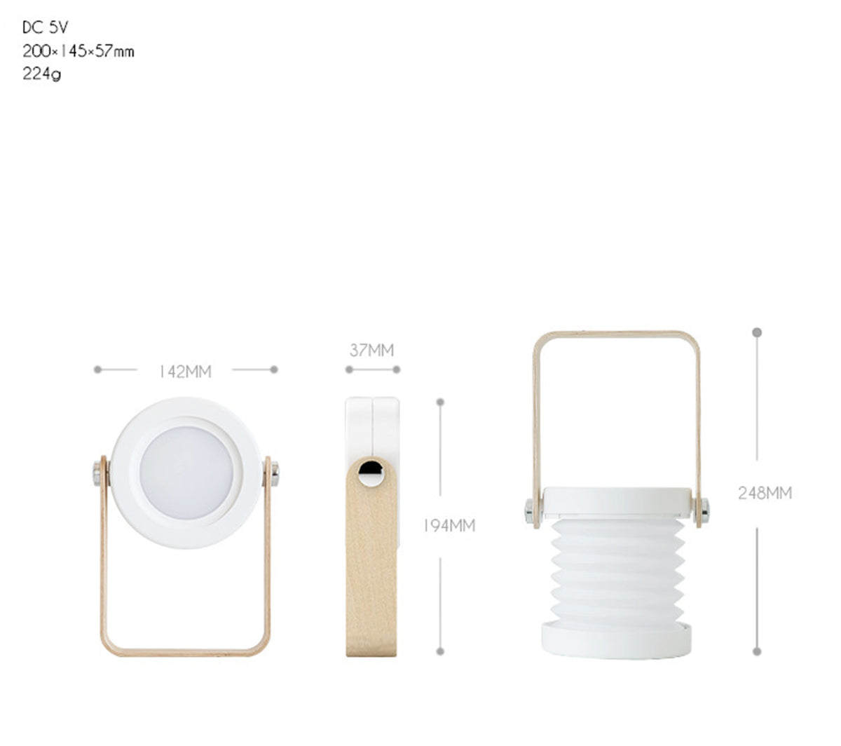 3D Lantern Small Night Lamp USB Outdoor Portable Lamp