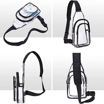 PVC Transparent Single Shoulder Backpack Outdoor Travel Backpack Gymnasium Visual Bag