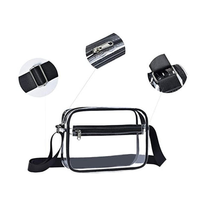 Transparent Crossbeam Messenger Bag Portable Travel Wallet Bag Cosmetic Storage Bag
