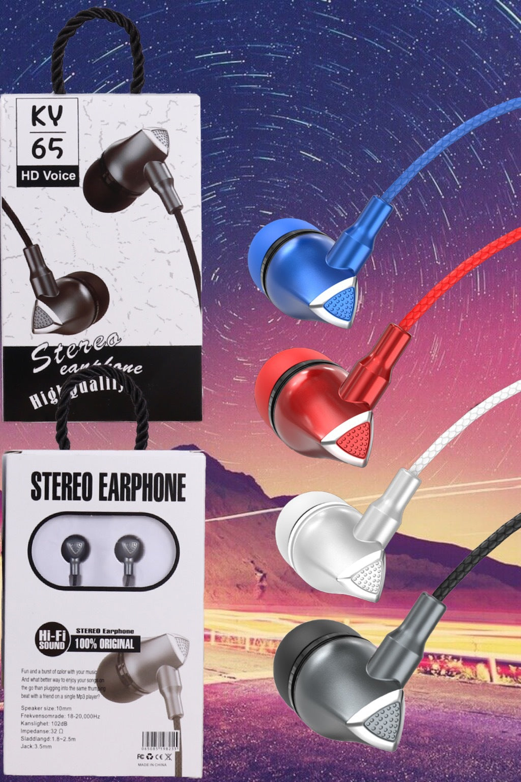 Sport Earbud Running Durable New Outdoor Earphones W/ Box Packing