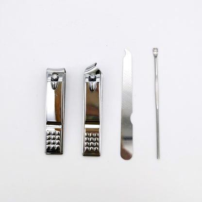 Spot Handle Clippers 4 Pieces Manicure Set W/ PU Case