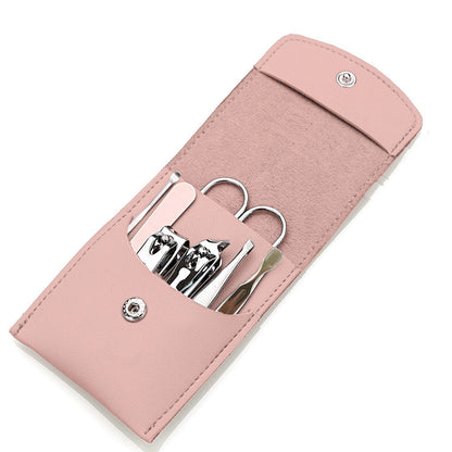 Silver 7 Pieces Manicure Set W/ PU Case