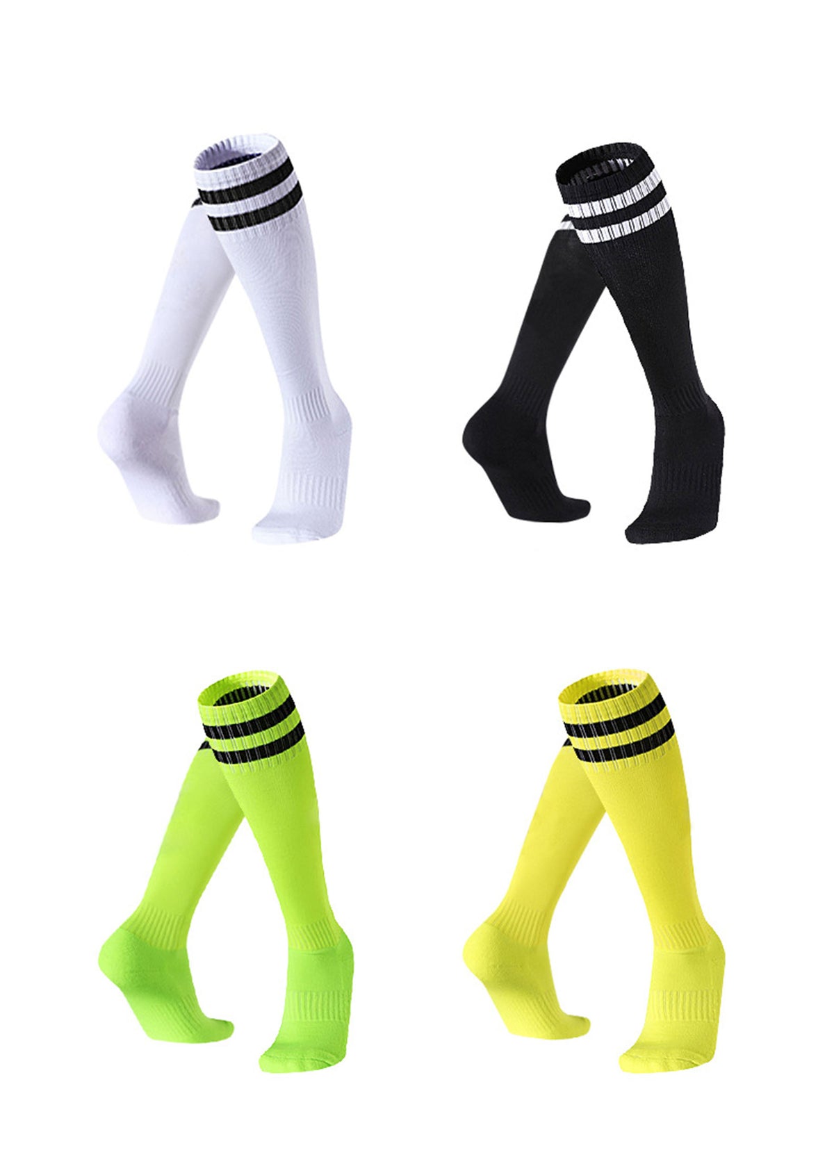 Kids Soccer Socks Boys Girls Knee Athletic High Tube Socks Cotton Striped Socks for Soccer ( Small )