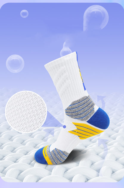 Basketball Sock Color-blocked Mid-calf Length Sport Socks