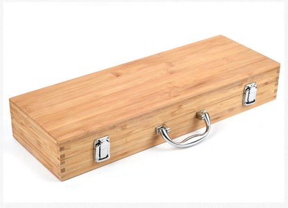 Three Pieces BBQ Set Bamboo Box
