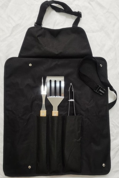 Portable Three Pieces BBQ Set Apron Packing Bag