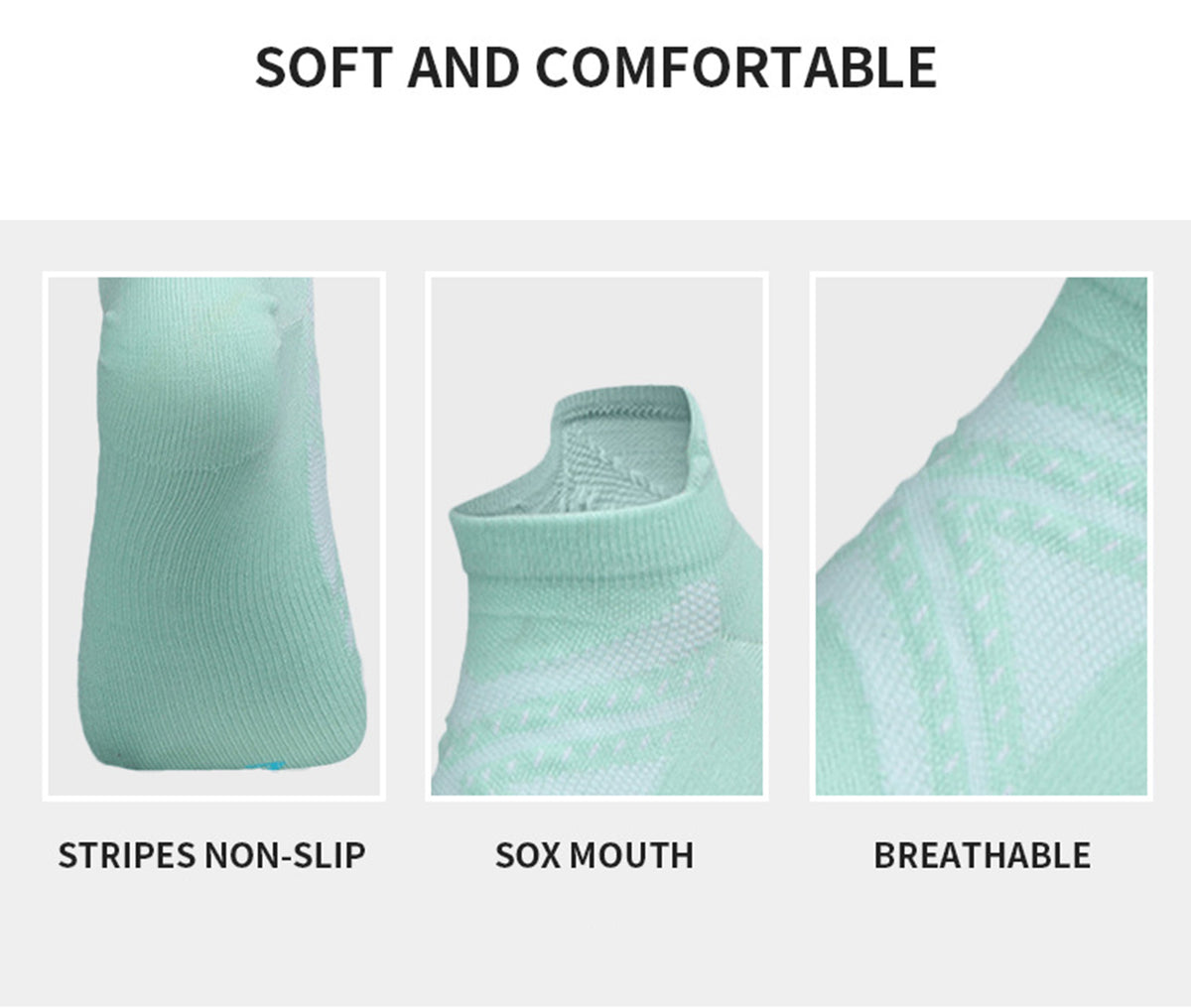 Athletic Socks Low Cut Cushion Running Socks Breathable Comfort for Sports