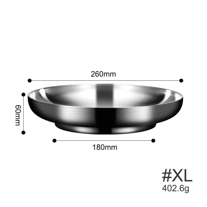 #XL Thickened Short Style Stainless Steel Mixing Bowls Stainless Steel Metal Bowl 10.24"