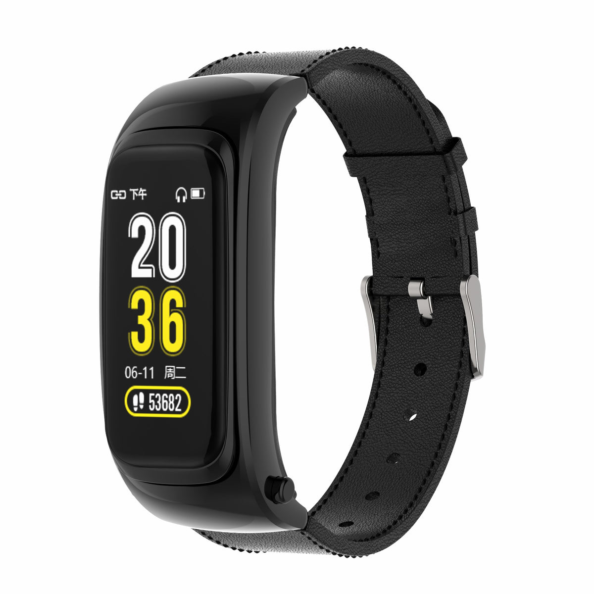 Leather Belt Wireless Earphone Smart Bracelet