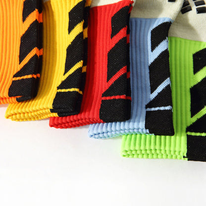 Football Socks Mid-calf Length Stretch Cushioned Crew Socks