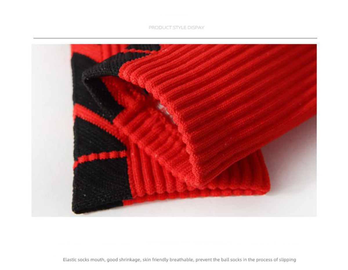 Football Socks Mid-calf Length Stretch Cushioned Crew Socks
