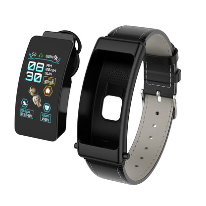 2" 1 Smart Bracelet Wireless Headphone Leather Belt