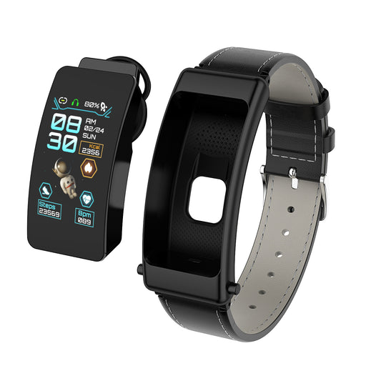 2" 1 Smart Bracelet Wireless Headphone Leather Belt