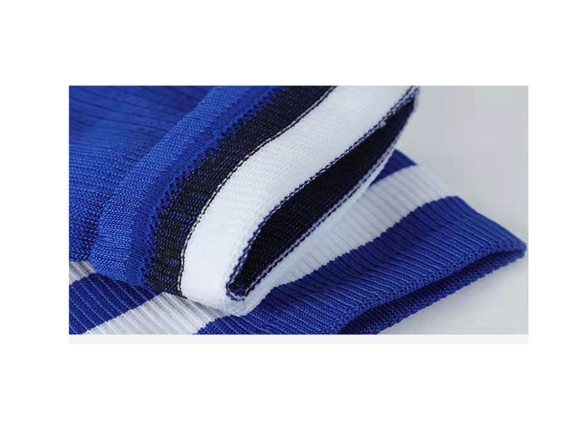 Kids Soccer Socks Boys Girls Knee Athletic High Tube Socks Cotton Striped Socks for Soccer ( Large )