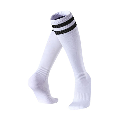 Kids Soccer Socks Boys Girls Knee Athletic High Tube Socks Cotton Striped Socks for Soccer ( Large )