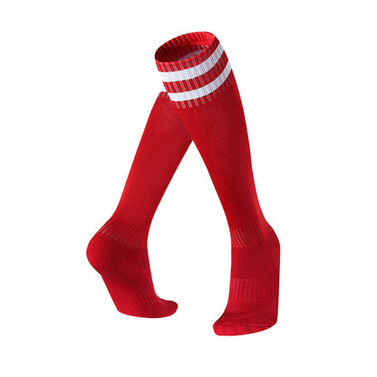 Kids Soccer Socks Boys Girls Knee Athletic High Tube Socks Cotton Striped Socks for Soccer ( Large )