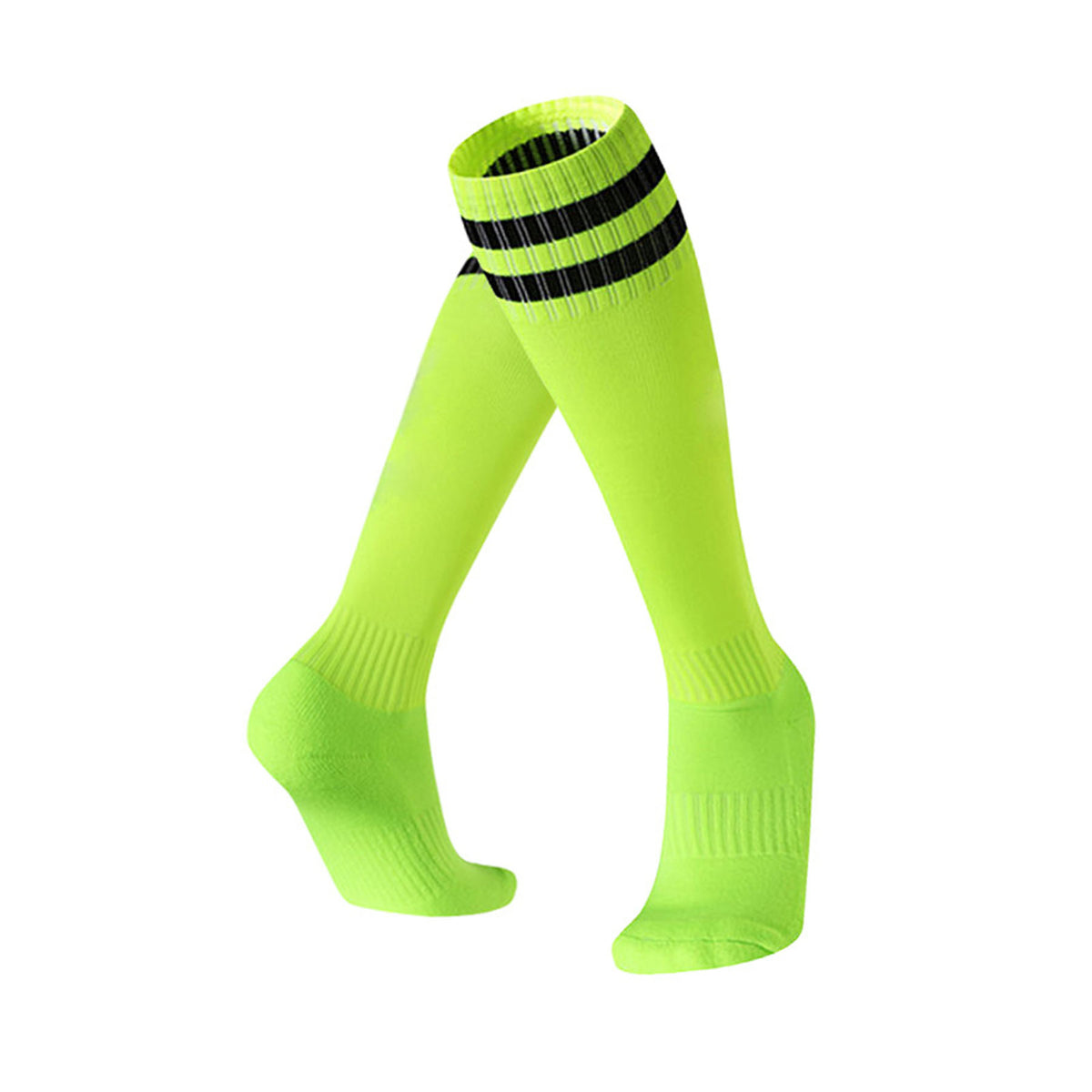 Kids Soccer Socks Boys Girls Knee Athletic High Tube Socks Cotton Striped Socks for Soccer ( Large )