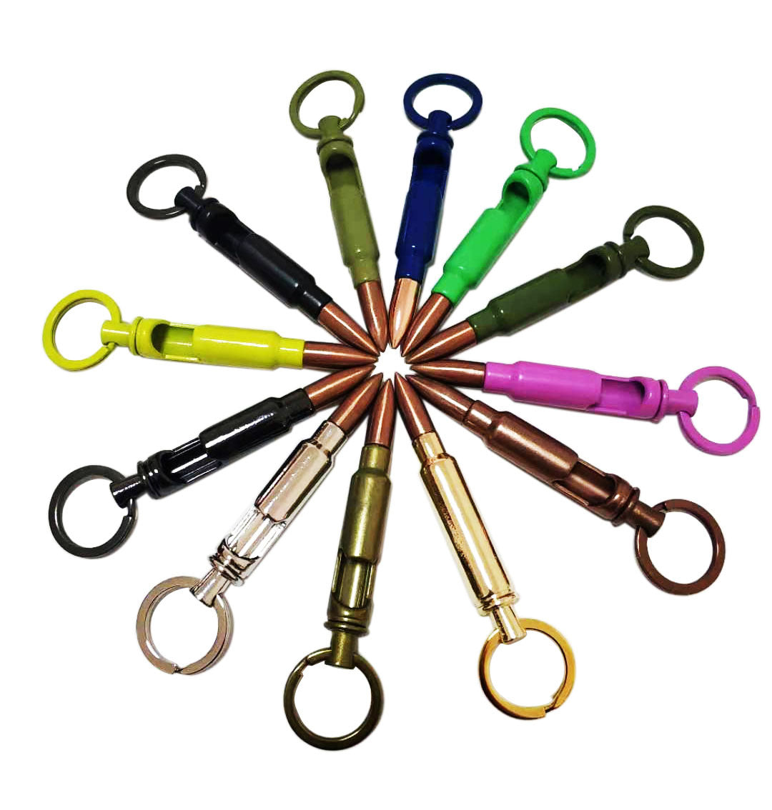 Painted Bullet Shape Key Chain