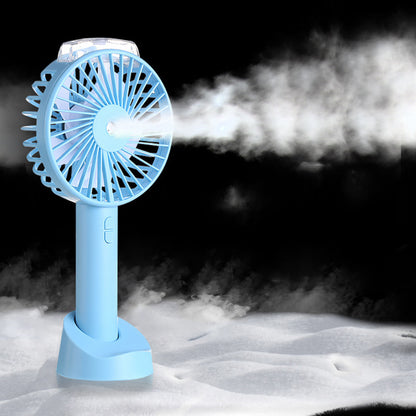 Mini Misting Hand Held Fan, Humidifier Fan W/3 Speed Adjustable Cooling Fan, Portable USB Desk Fan